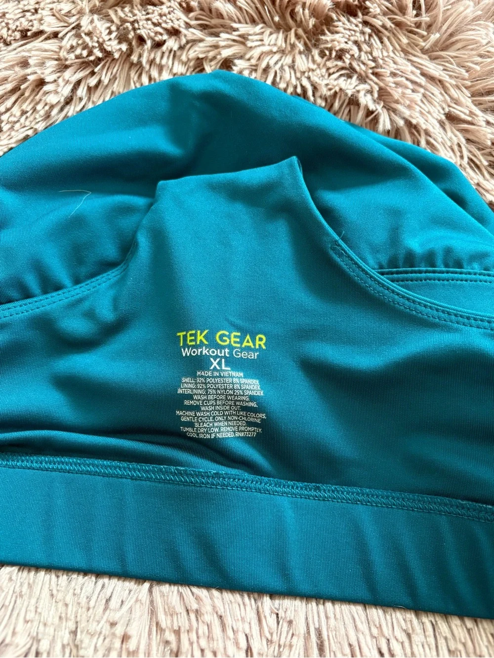 tek gear Teal V-Neck Racerback Sports Bra